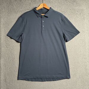 Lululemon Men’s Navy Blue Performance Evolution Polo Shirt Size L Stretch Golf